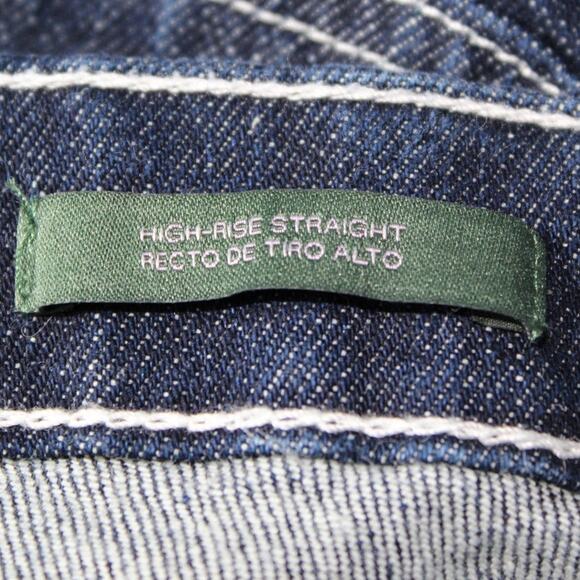 Wild Fable High Rise Straight Carpenter Coffin Dark Denim Jeans Whimsy Goth 12 - Picture 10 of 11